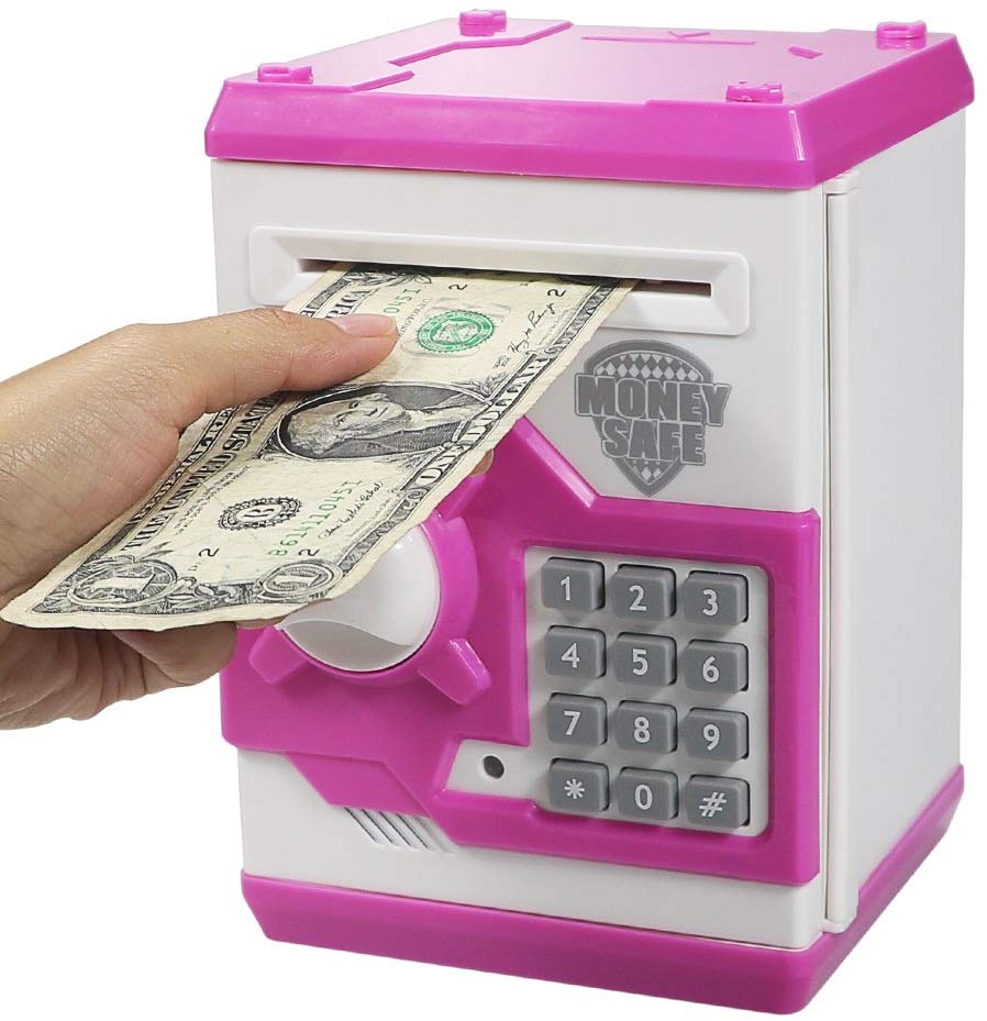 HUSAN Electronic Money Bank, Electronic Password Piggy Bank Mini ATM