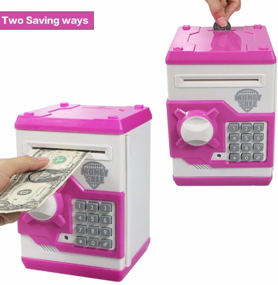 HUSAN Electronic Piggy Bank Code Lock for Kids Baby Toy, Mini ATM Safe