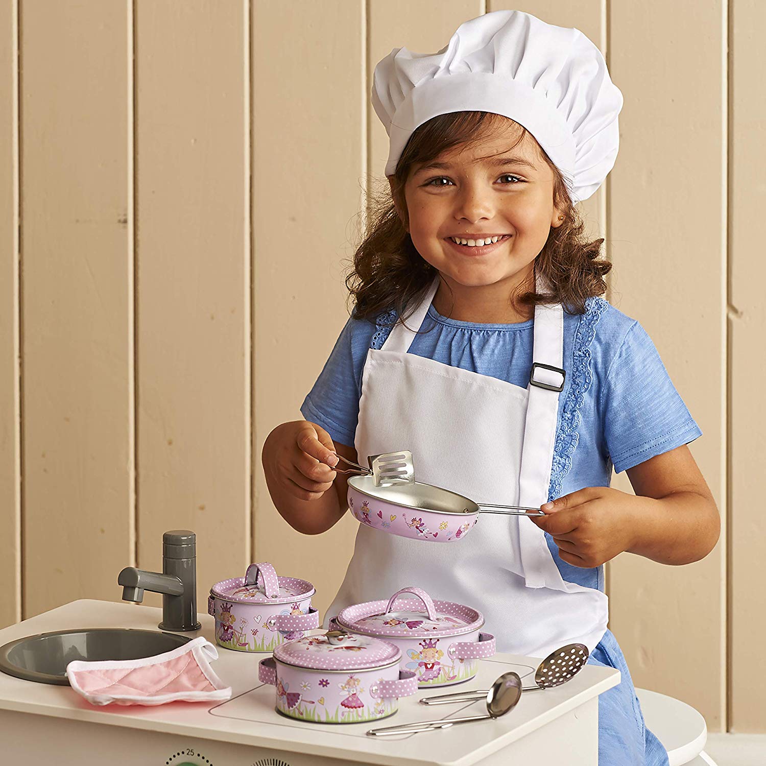 Wobbly Jelly ‘Fairy Tale’ Kids Kitchen Set 11 pc Toy Pots and Pans