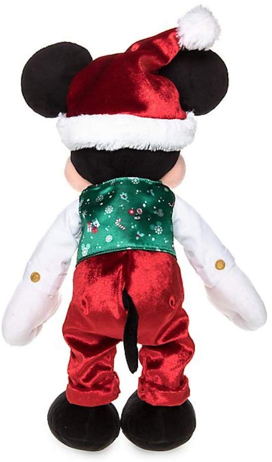 disney store mickey mouse vintage christmas soft toy