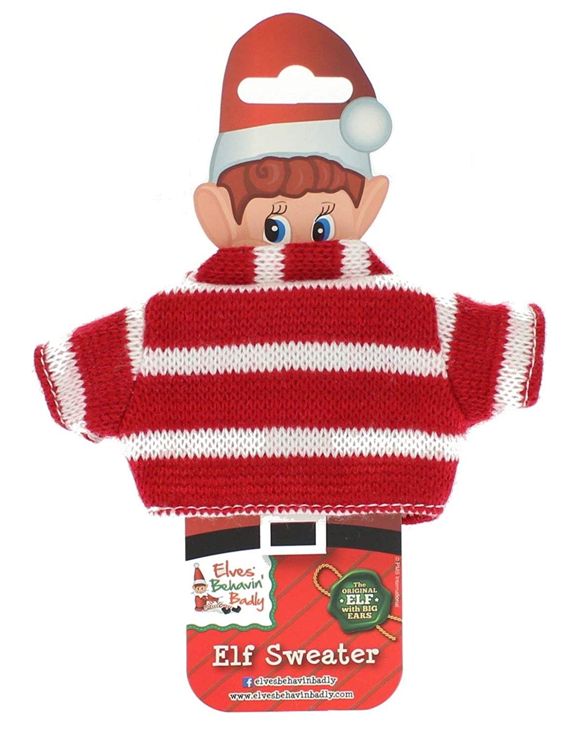 Hoolaroo VIP Elf Jumper Sweater - VIP Elf Christmas Accessory Doll Clothing - Image 2