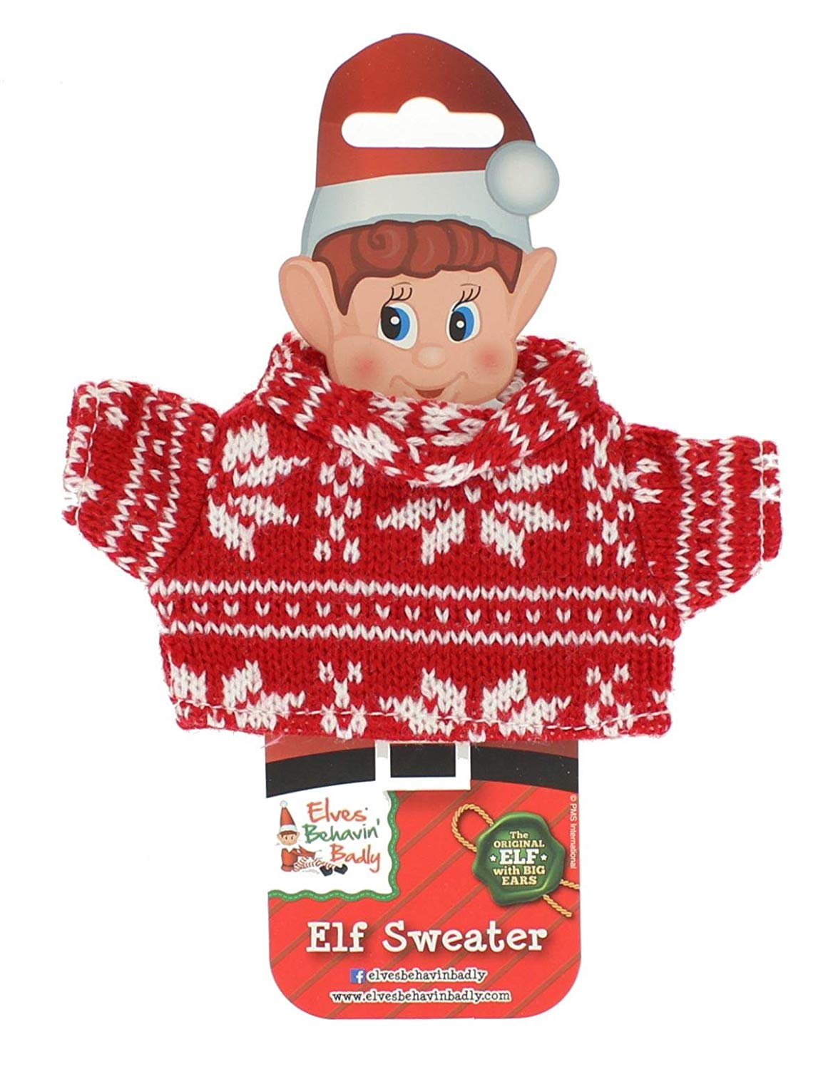 Hoolaroo VIP Elf Jumper Sweater - VIP Elf Christmas Accessory Doll Clothing - Image 3
