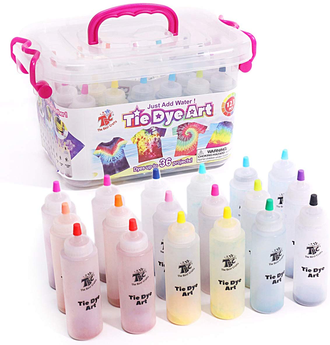 TBC The Best Crafts TieDye Art Kit for over 18 Kids to Play, Easy