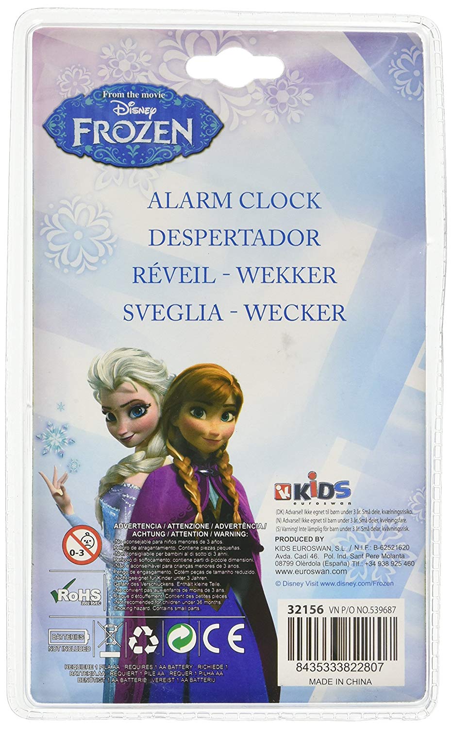 PMS DISNEY FROZEN ALARM CLOCK TopToy