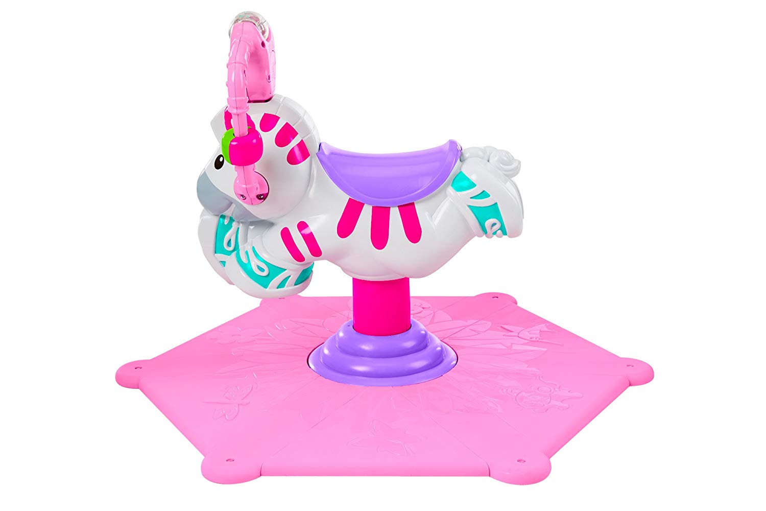 FisherPrice R4341 Bounce and Spin Zebra, Pink TopToy
