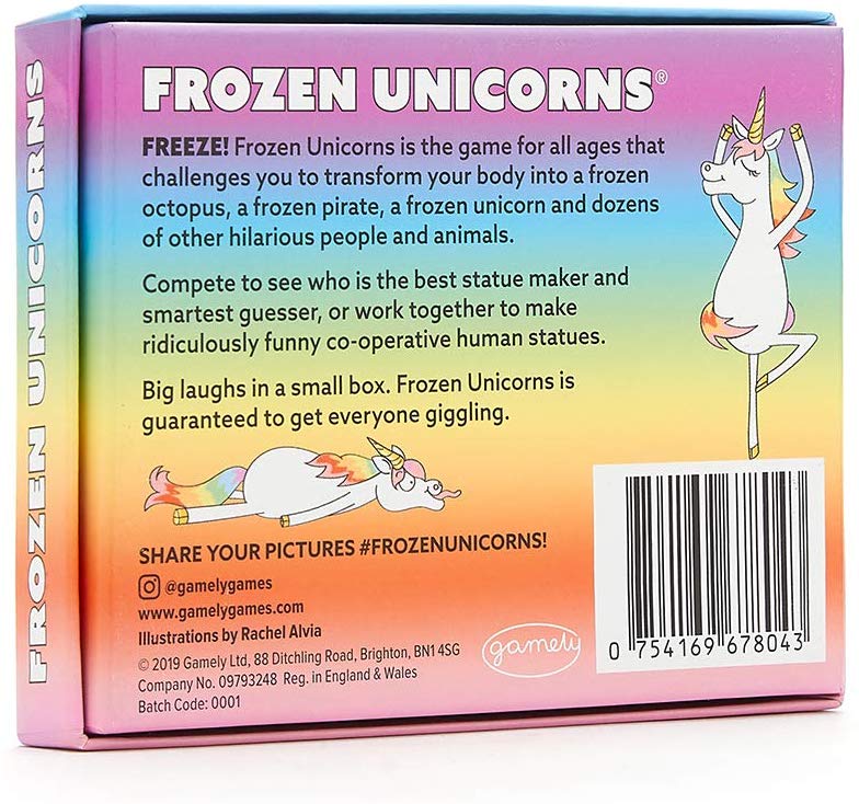 Frozen Unicorns The Hilarious Pocketsize Party Game of Striking a Pose