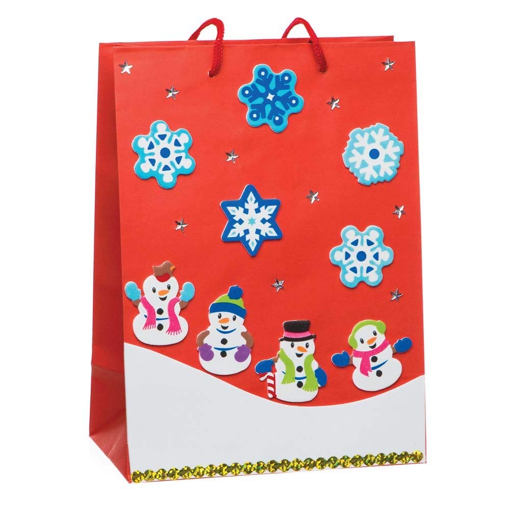 Baker Ross AT190 Build A Snowman Kits - Pack of 4, Christmas Arts and Crafts for Kids, Assorted