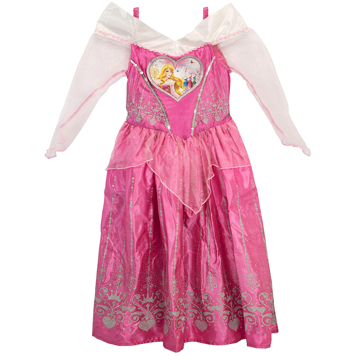 Disney Girls Sleeping Beauty Aurora Fancy Dress with Bag Set Pink Age 5