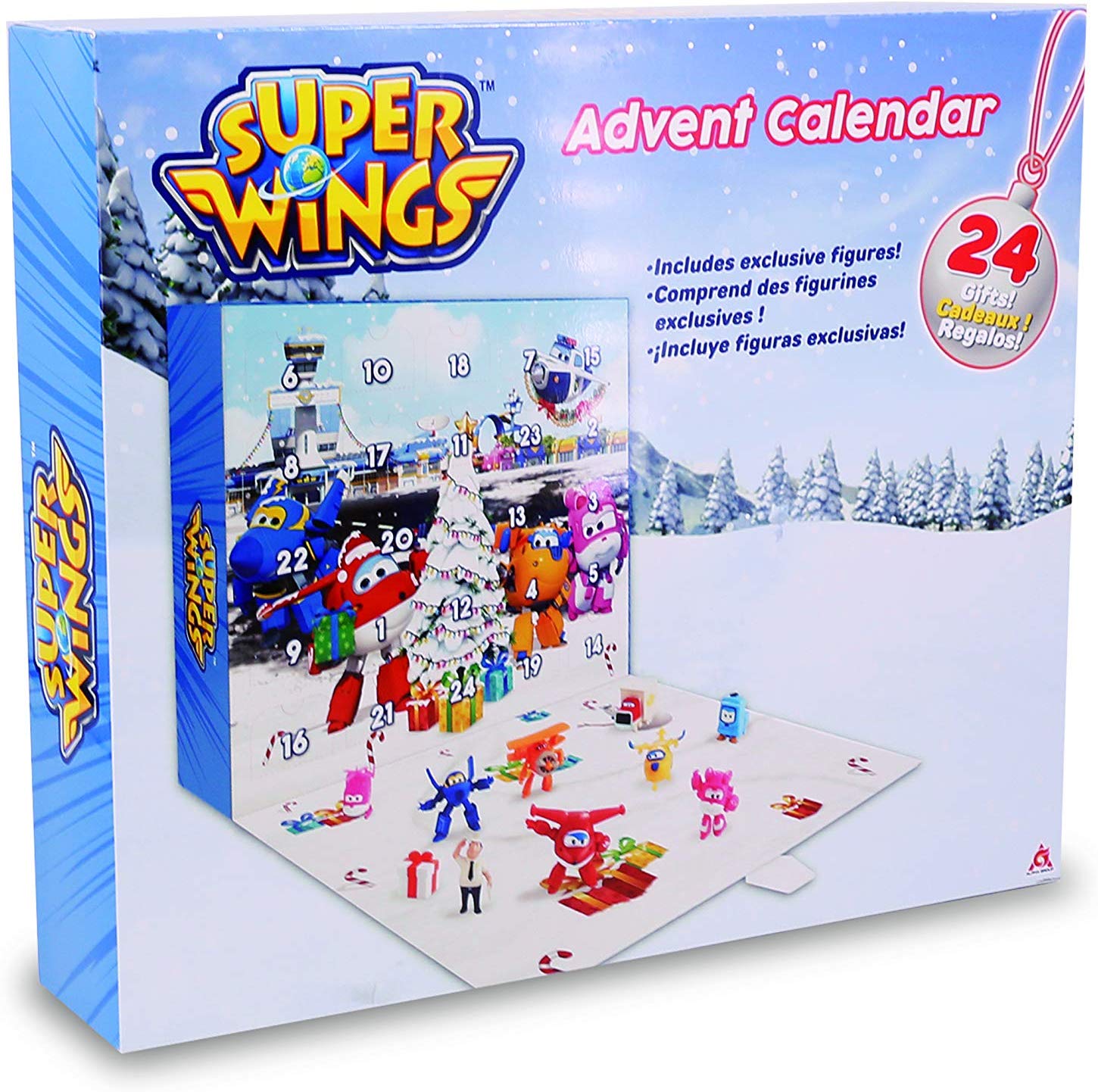 Super Wings Christmas Advent Calendar 24 Piece Collectable Figures