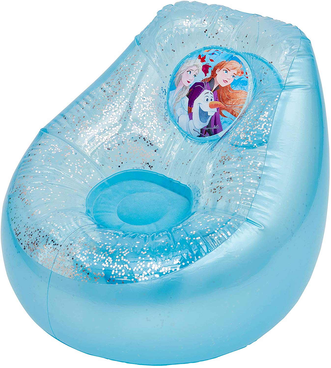Frozen  Inflatable Glitter Chill Chair Kids Room Blue/White 