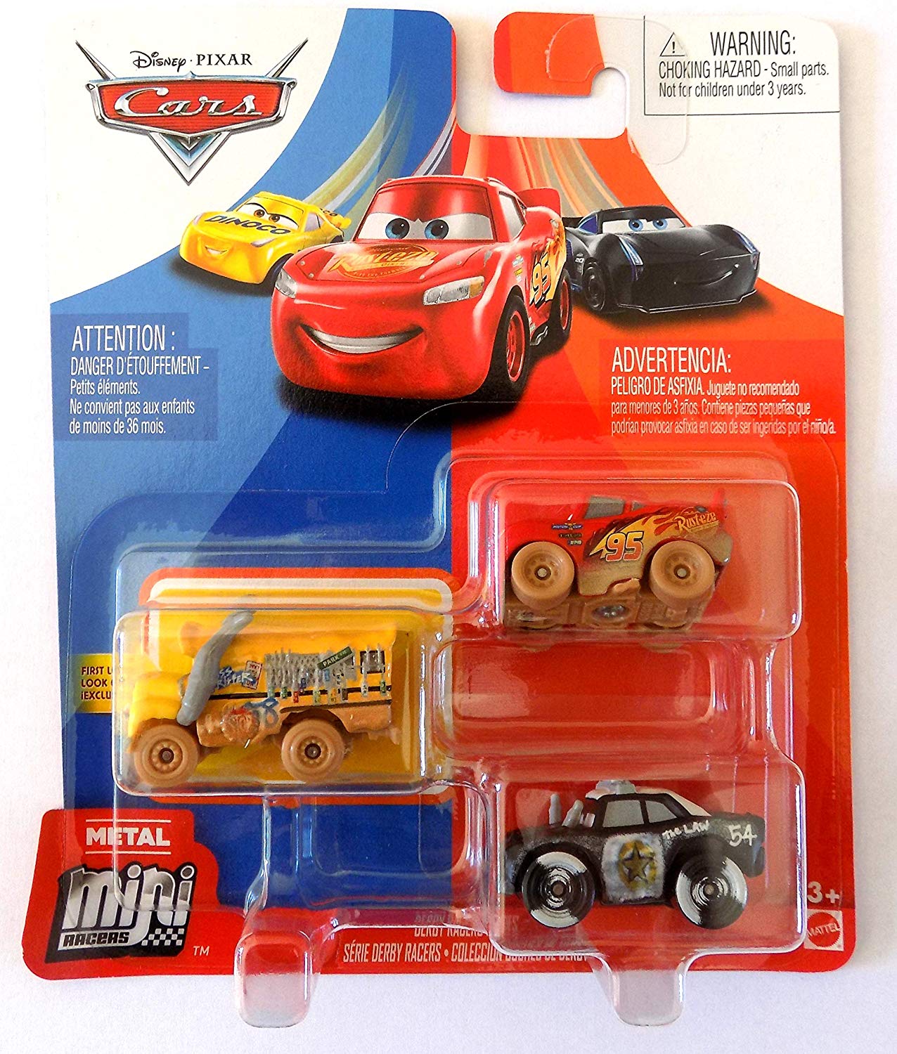 Disney Pixar Cars – Mini Racers 3 Pack – Miss Fritter, APB, Muddy ...