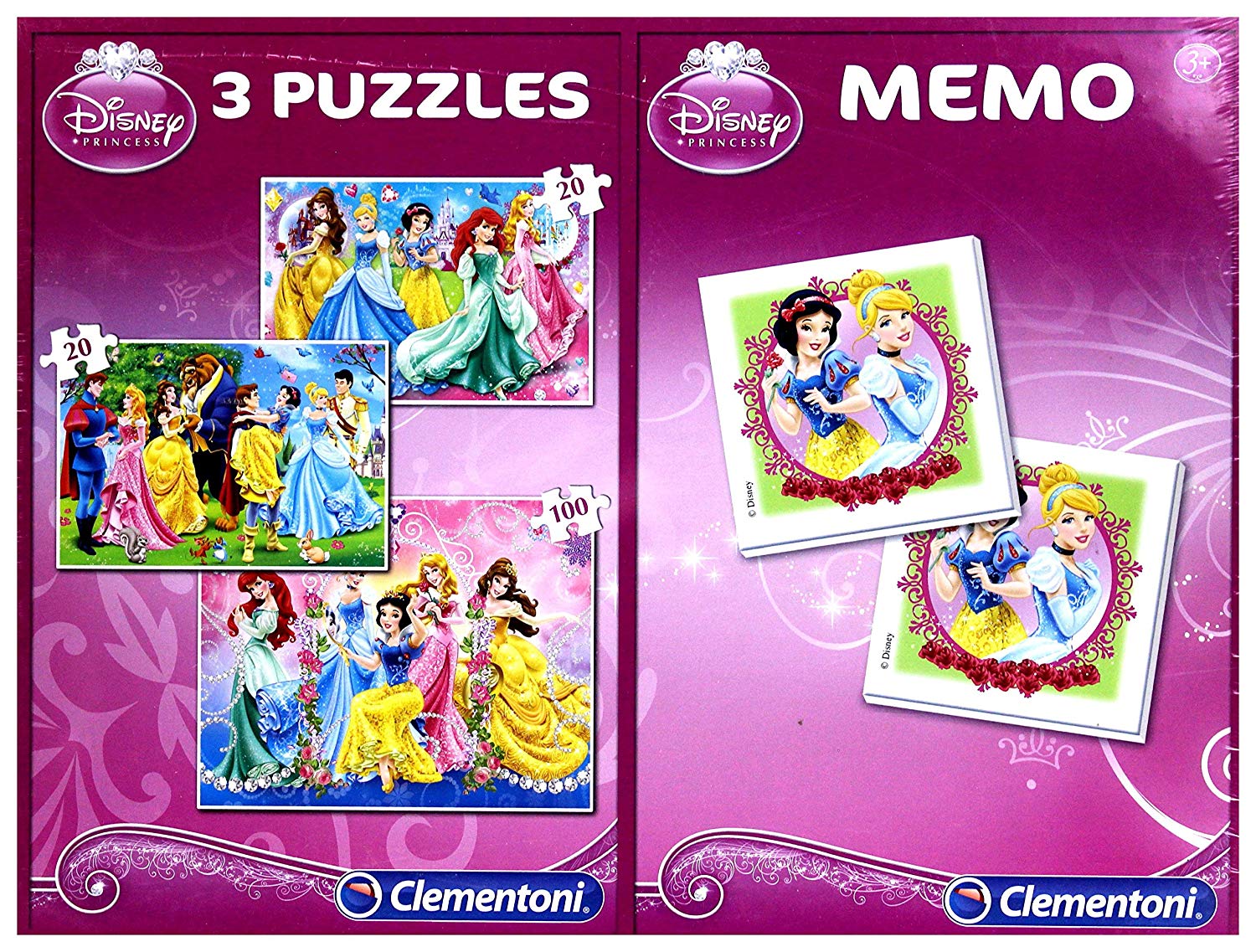 Pack puzzle Disney Princesses 2x20pz 100pz Memo – TopToy