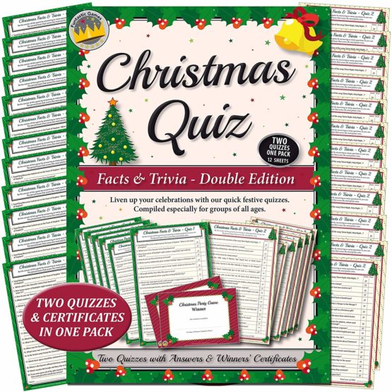 Funtastic CHRISTMAS QUIZ GAMES: FACTS &amp; TRIVIA PARTY GAME for Family