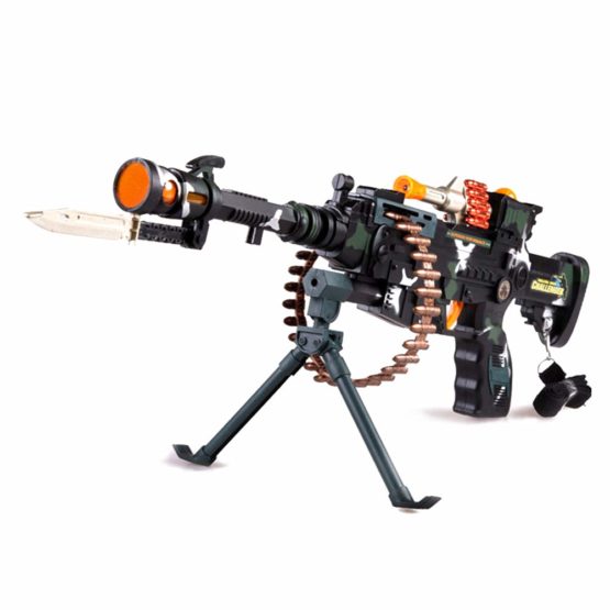 Kandall Toy Gun Electric Machine Gun with LED Lights and Fire Sounds ...