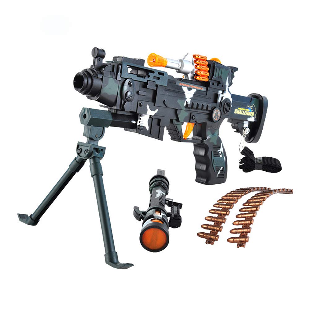 Kandall Toy Gun Electric Machine Gun with LED Lights and Fire Sounds ...