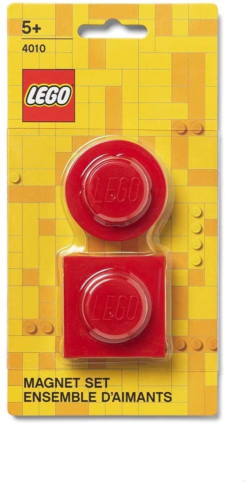 Room Copenhagen Lego Magnet Set Round and Square, Bright Red - Image 2