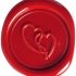 Herbin 45201T- Set of Traditional Wax Including 2 Sticks of Wick Wax, Wooden Handle, Instructions and A Heart Seal