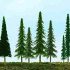 JTT Pine Conifer Spruce, 2.5" to 6", N to HO-Scale, (46 per pack)