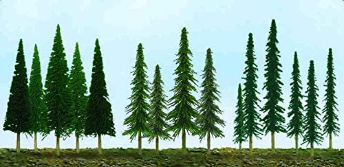 JTT Pine Conifer Spruce, 2.5" to 6", N to HO-Scale, (46 per pack)
