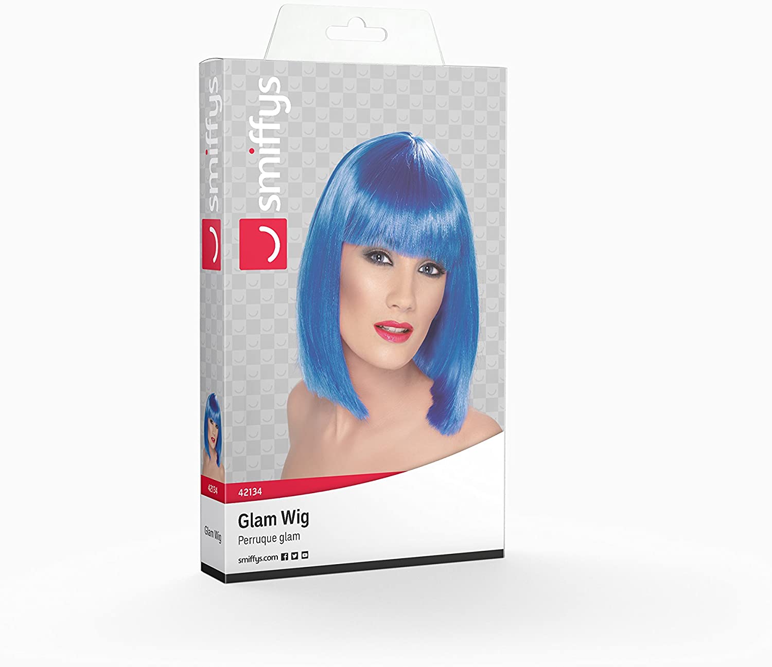 Smiffys Glam Wig - Blue - Image 2