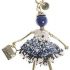 Trendfinding Fashion Keyring with Key Ring and Carabiner Hook Funky Cream