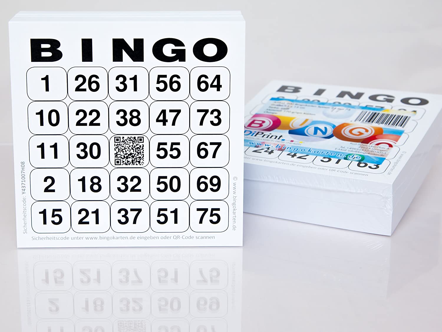 DiPrint 200 large printed Bingo cards for seniors system 24 from 75