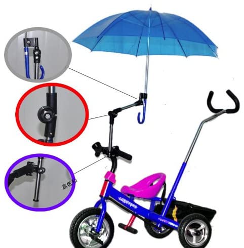 Support Parapluie Réglable Pour Vélo, Fauteuil Roulant, Poussette - Fixation Mains Libres Pliable Et Universelle