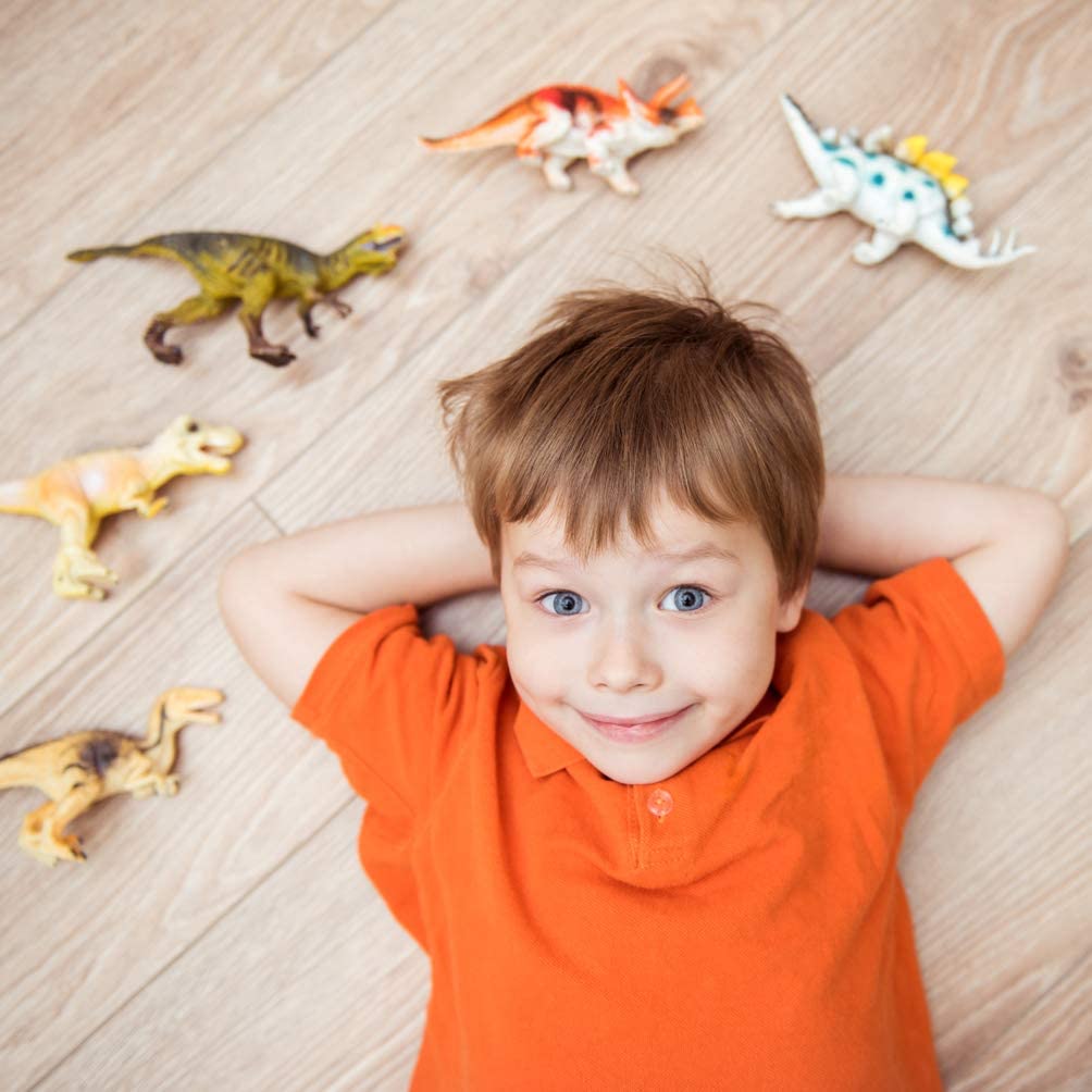 Lello and Monkey Dinosaur Figure Toys for 3 Year Olds Set of 12 Large