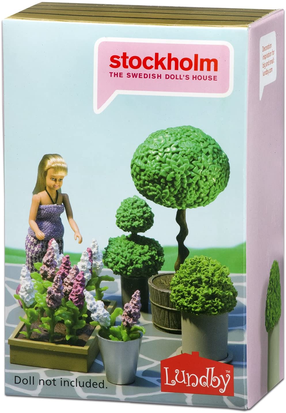 LUNDBY Dolls House Accessories Doll House Furniture — Garden Flowers + Plants 15piece set