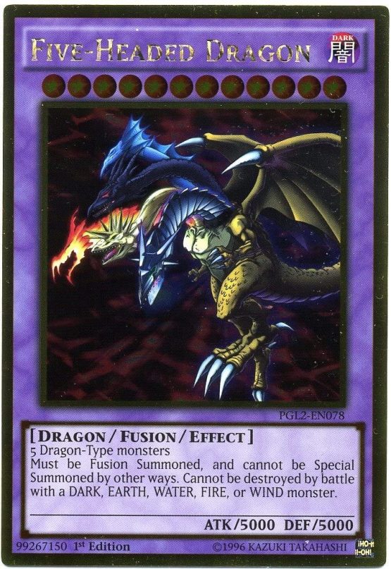 Yugioh PGL2EN078 FiveHeaded Dragon Gold Rare 1st Ed TopToy