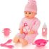 Molly Dolly Sweet Sounds 40cm Talking Baby Doll Set with Closing Eyes and 6 Baby Doll Acessories (Batteries Included) - Great Gift for Girls Age 2 - 6 Years