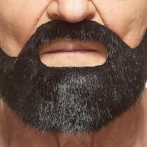 Mustaches Self Adhesive, Novelty, Short Boxed Fake Beard, False Facial Hair, Black Lustrous Color