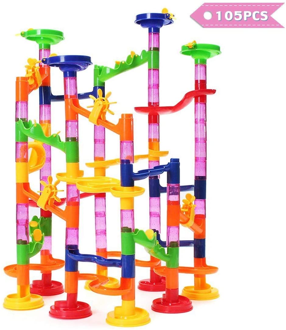 FUNTOK Marble Run Toy, Intelligence Building Blocks, Marble Roller ...