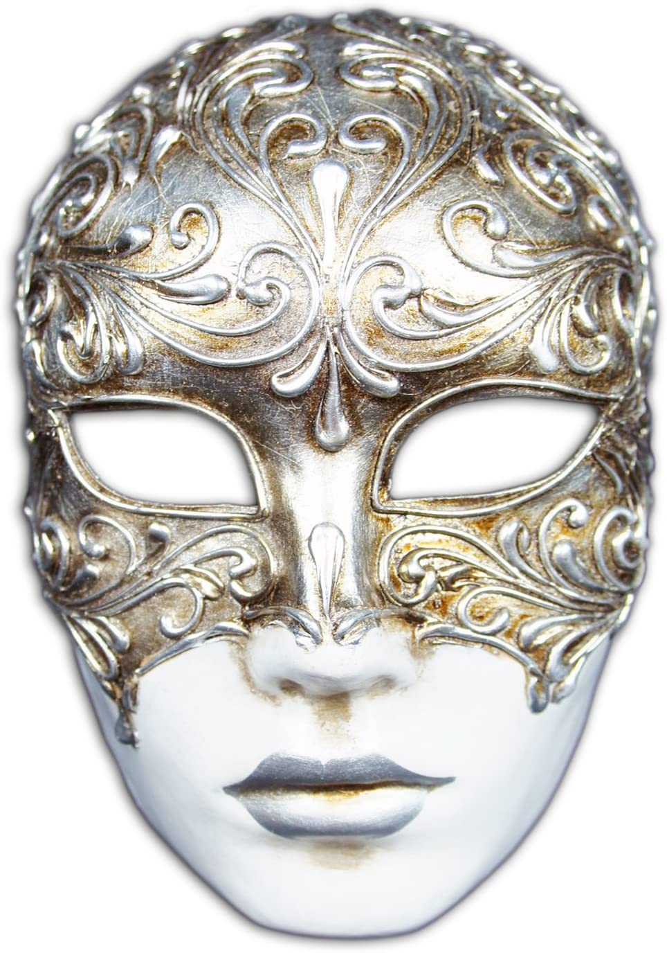 Venetian Full Face Mask Volto Mystery, 9inches x 6inches x 5inches ...