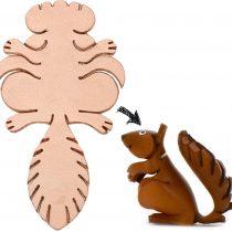 Squirrel Squirrels Ernie&nbsp;&ndash;&nbsp;Small Leather Key Ring, Great Gift Idea for Women and Men in Wild Animal Accessories, rodent, Calibration Measuring Cat Kitten, Eichhorn