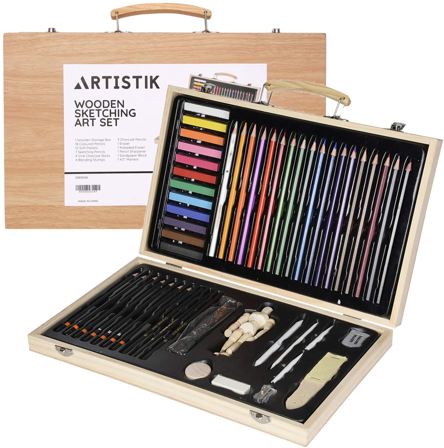 Sketch Pencil Set - Sketching Drawing Kit, Wood Pencil Bags For Beginner