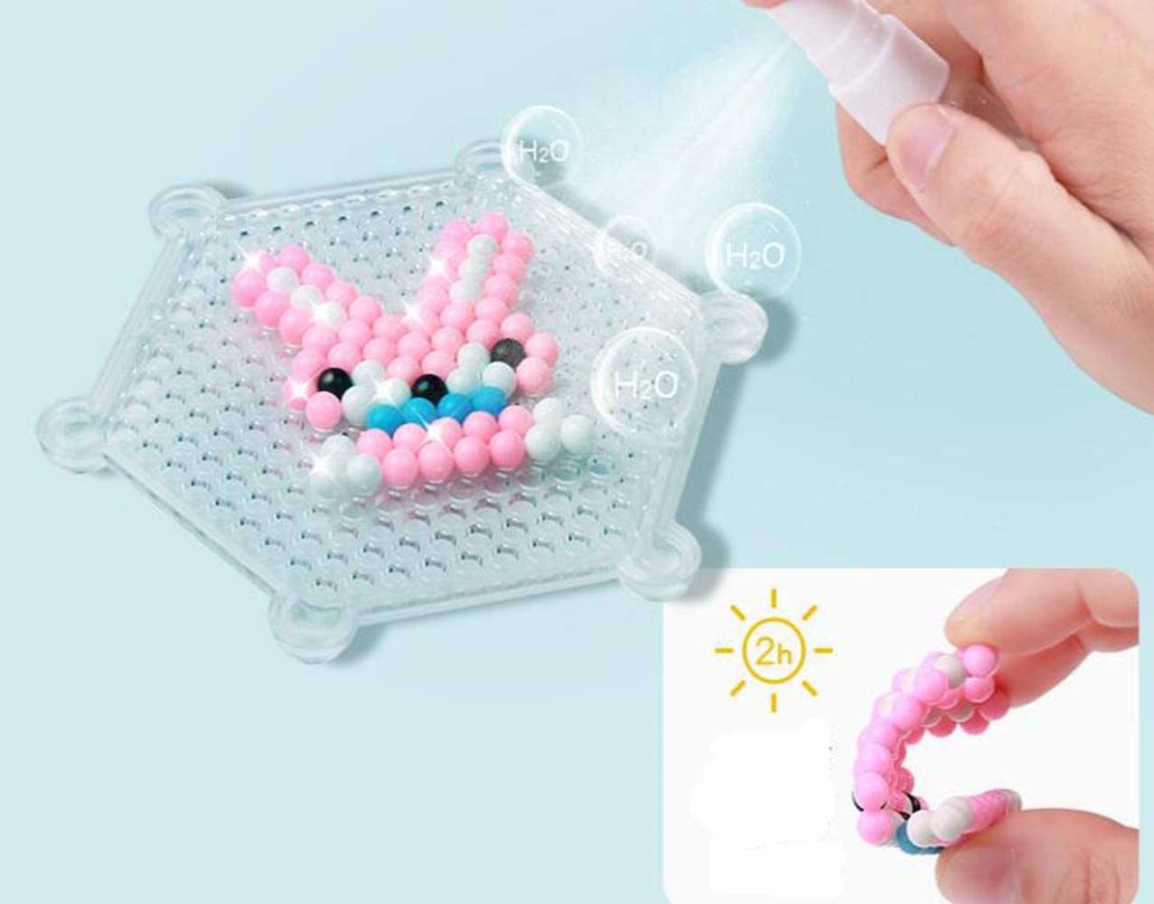 Vytung Water Fuse Beads Kit 3600 beads 24 colors(6 Glow in theDark