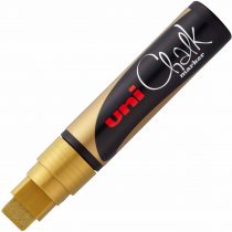 uni-ball Uni Chalk 186610 Chalk Marker with Wide Chisel Tip Gold