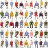 Evemodel P4302 50pcs All Seated Sitting Figures O Gauge 1/50 Scale Seated People Railway Scenery Miniature Model Train Layout
