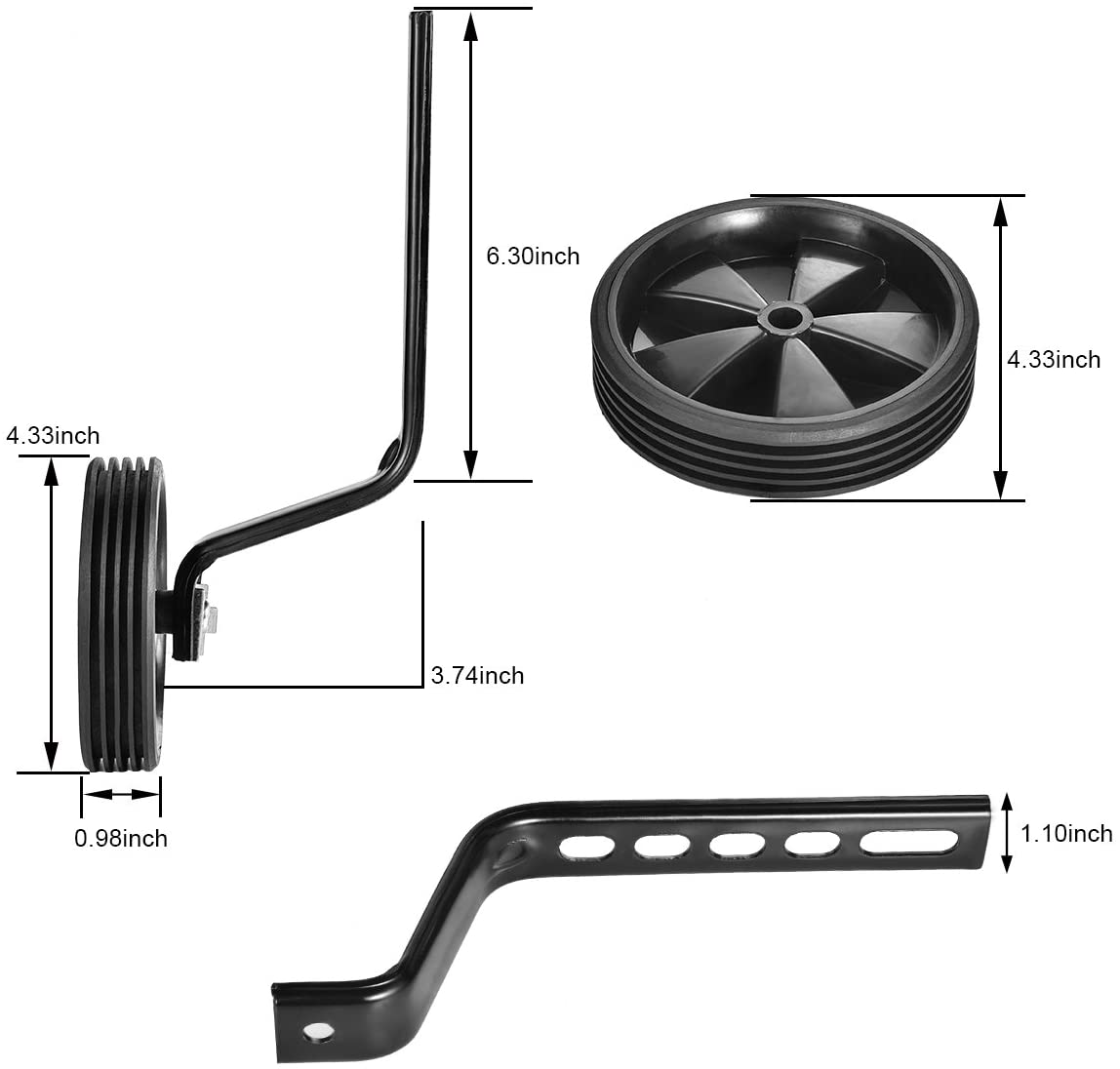 izosen Bicycle Training Wheels for Kids Bike Stabilizers Support Wheels for 12 14 16 18 20 Inch