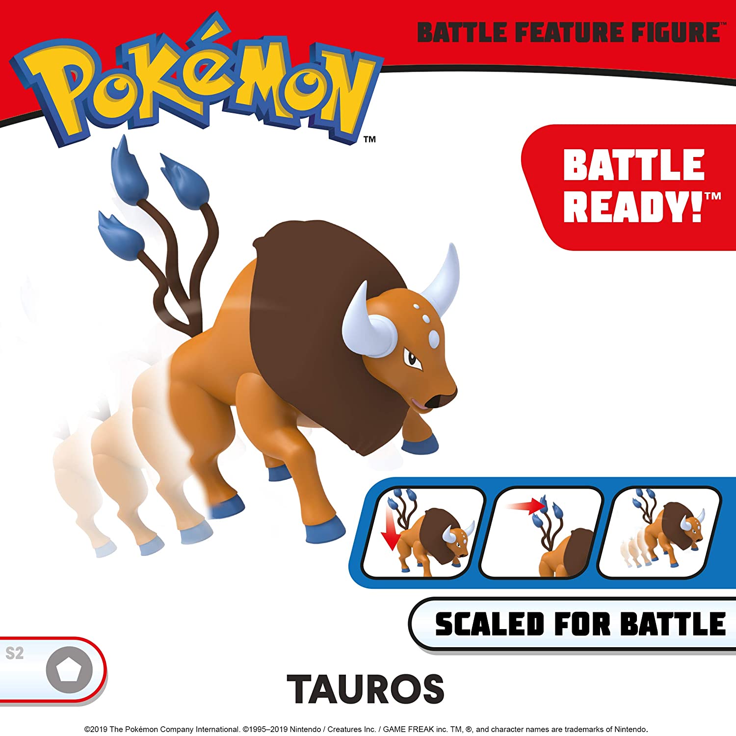 Pokemon 4.5 INCH BATTLE FEATURE FIGURE W2- TAUROS – TopToy