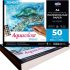 Jumbo Fine-Grain Textured Watercolour Paper A4 Pad - by Zieler. 50 Sheets, 300gsm / 140lb, A4 Landscape. Ideal for Soaking & Masking. Made in UK &ndash; FSC Mix & Acid Free. Includes Starter tip Sheet (A4)