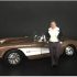 American Diorama 38194 Collectible Miniature Car Black / White