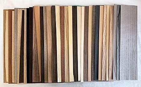 Marquetry Wood Veneers 12 Lengths Assorted Woods 500g