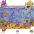 Amonev floor puzzles 100 pieces puzzles for both table and floor with easy to handle thick pieces making it a great gift for any occasion (Sea Life)
