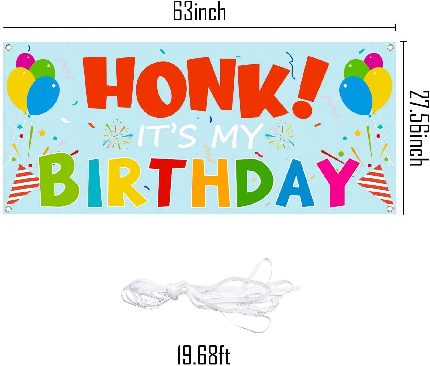 BeYumi HONK IT’S My Birthday Banner, Birthday Party Banner for Kids ...