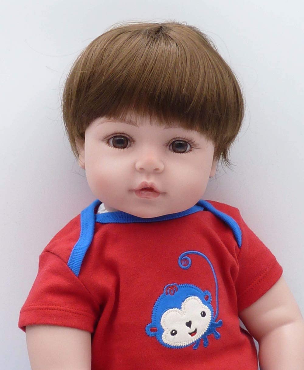 ZIYIUI Realistic 18 Inch 48 cm Reborn Baby Doll Lifelike Soft Silicone
