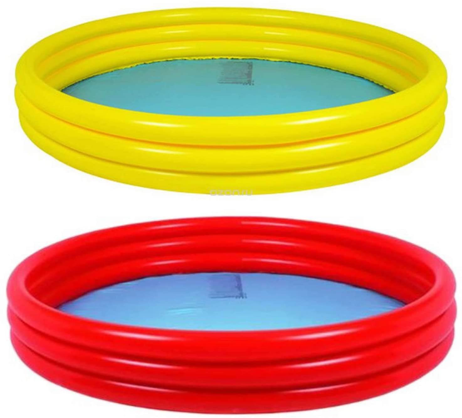 48” KIDS COLOURFUL INFLATABLE 3 RING PADDLING POOL SUMMER OUTDOOR SWIMMING FUN 