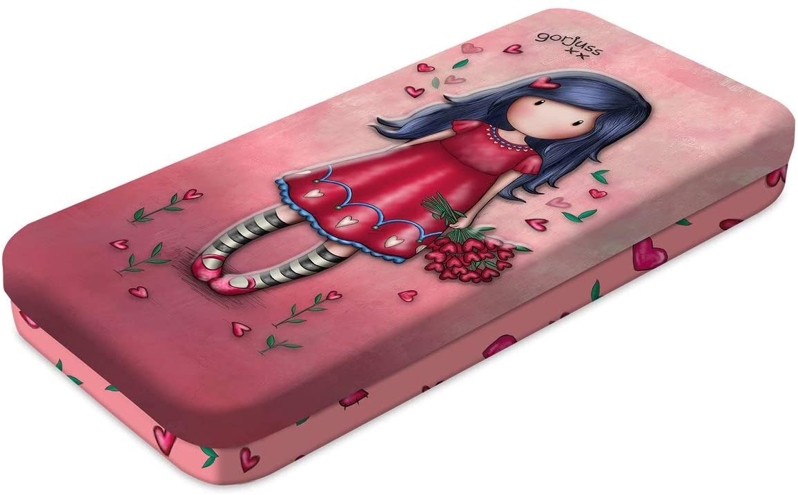 Santoro Gorjuss Sparkle & Bloom Pencil Tin 288GJ26 Love Grows, Rosa