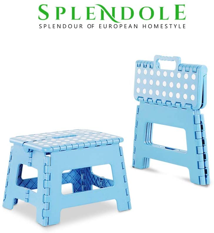 SPLENDOLE Small Folding Step Stool 22cm Anti Slip Top Compact Folding